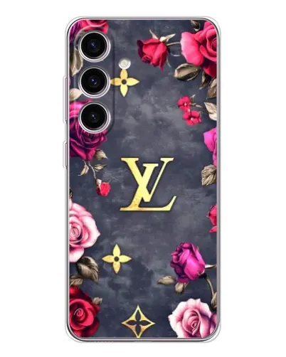 Чехол для Samsung Galaxy S25 с картинкой «Цветочный Louis Vuitton»