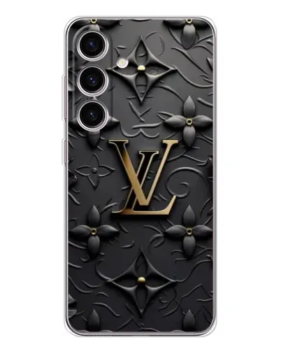 Чехол для Samsung Galaxy S25 с картинкой «Кожаная текстура LV»