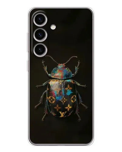 Чехол для Samsung Galaxy S25 с картинкой «LV — мраморный принт»