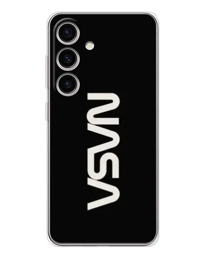 Чехол для Samsung Galaxy S25 с картинкой «NASA — вертикальный логотип»