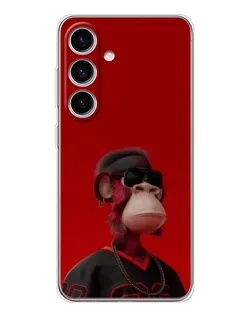 Чехол для Samsung Galaxy S25 с картинкой «Bored Ape в красном» Чехол для Samsung Galaxy S25 с картинкой «Bored Ape в красном»