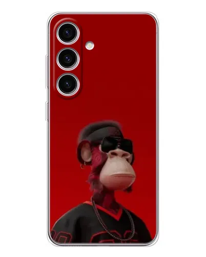 Чехол для Samsung Galaxy S25 с картинкой «Bored Ape в красном» Чехол для Samsung Galaxy S25 с картинкой «Bored Ape в красном»