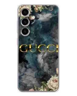 Чохол для Samsung Galaxy S25 з картинкою «Абстрактні квіти Gucci» Чохол для Samsung Galaxy S25 з картинкою «Абстрактні квіти Gucci»