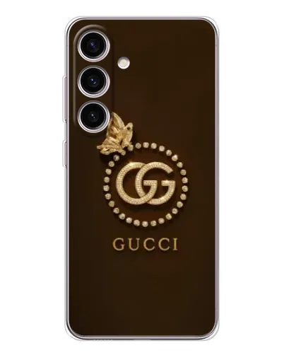 Чехол для Samsung Galaxy S25 с картинкой «Gucci — золотая бабочка»
