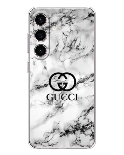 Чехол для Samsung Galaxy S25 с картинкой «Gucci — мраморный шик»