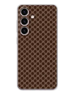 Чохол для Samsung Galaxy S25 з картинкою «Gucci — шоколадна сітка» Чохол для Samsung Galaxy S25 з картинкою «Gucci — шоколадна сітка»