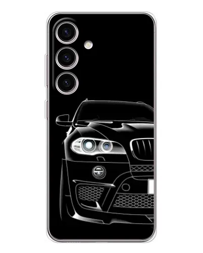 Чехол для Samsung Galaxy S25 с картинкой «Темный силуэт BMW»