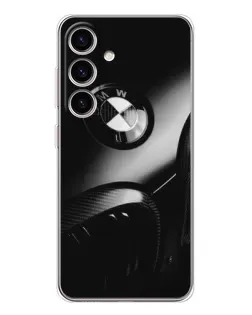 Чехол для Samsung Galaxy S25 с картинкой «Эмблема BMW — макро»