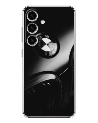 Чехол для Samsung Galaxy S25 с картинкой «Эмблема BMW — макро»