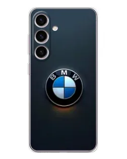 Чехол для Samsung Galaxy S25 с картинкой «Логотип BMW — минимализм»