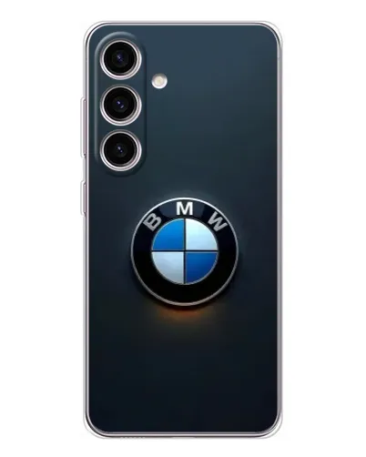 Чехол для Samsung Galaxy S25 с картинкой «Логотип BMW — минимализм»