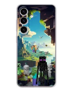 Чехол для Samsung Galaxy S25 с картинкой «Эндермен в лесу»
