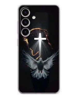 Чехол для Samsung Galaxy S25 с картинкой «Голубь и Свет»