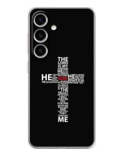 Чехол для Samsung Galaxy S25 с картинкой «Текстовый крест»