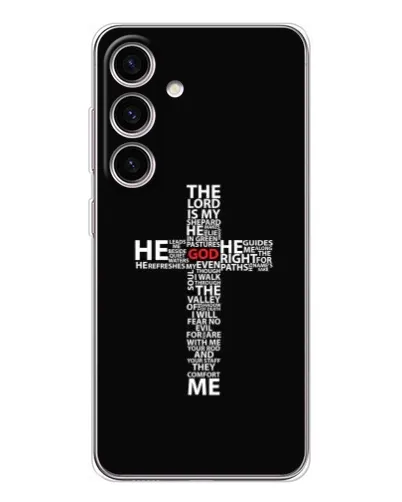 Чехол для Samsung Galaxy S25 с картинкой «Текстовый крест» Чехол для Samsung Galaxy S25 с картинкой «Текстовый крест»
