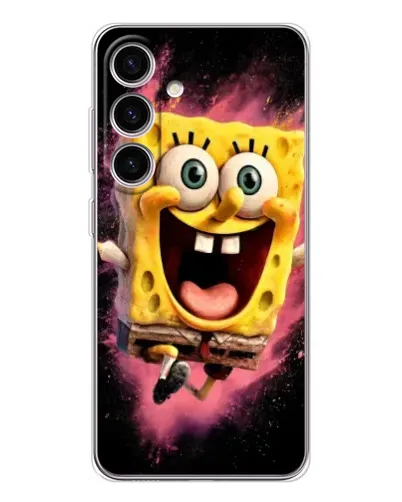 Чехол для Samsung Galaxy S25 с картинкой «Взрывной Спанч Боб»