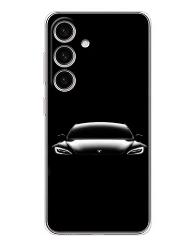 Чехол для Samsung Galaxy S25 с картинкой «Фары Tesla Night» Чехол для Samsung Galaxy S25 с картинкой «Фары Tesla Night»
