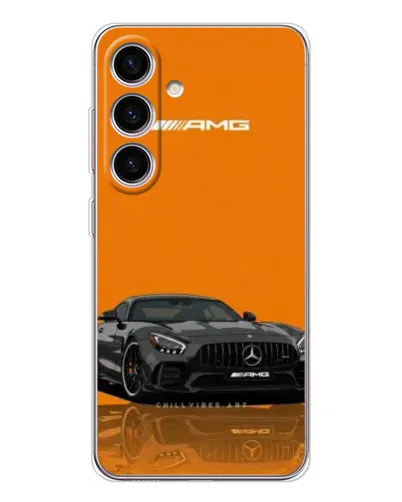 Чехол для Samsung Galaxy S25 с картинкой «Оранжевый Mercedes AMG» Чехол для Samsung Galaxy S25 с картинкой «Оранжевый Mercedes AMG»