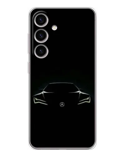 Чехол для Samsung Galaxy S25 с картинкой «Mercedes — силуэт авто» Чехол для Samsung Galaxy S25 с картинкой «Mercedes — силуэт авто»
