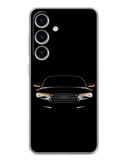 Чехол для Samsung Galaxy S25 с картинкой «Audi — ночной контур» Чехол для Samsung Galaxy S25 с картинкой «Audi — ночной контур»