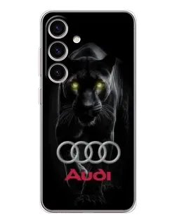 Чехол для Samsung Galaxy S25 с картинкой «Пантера и Audi» Чехол для Samsung Galaxy S25 с картинкой «Пантера и Audi»