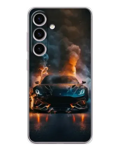 Чехол для Samsung Galaxy S25 с картинкой «Lamborghini дымная эстетика»
