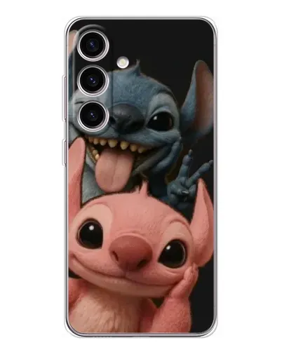 Чехол для Samsung Galaxy S25 с картинкой «Стич и Ангел»