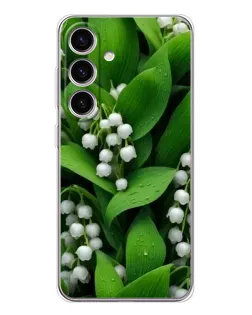 Чехол для Samsung Galaxy S25 с картинкой «Ландыши в зелени»