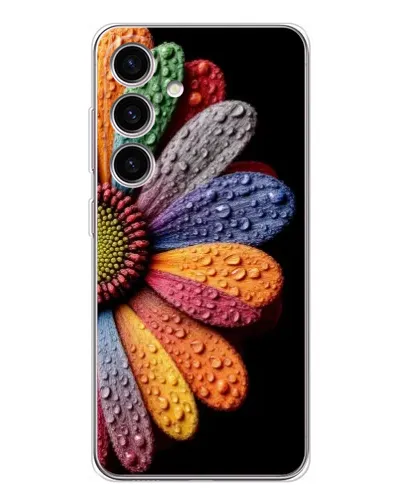 Чехол для Samsung Galaxy S25 с картинкой «Радужный цветок»