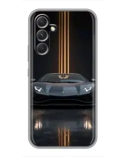 Чехол для Samsung Galaxy S26 Edge с картинкой «Lamborghini золотые линии»