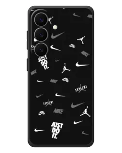 Чехол для Samsung Galaxy S26 Plus с картинкой «Nike Black Pattern»