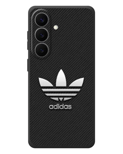 Чехол для Samsung Galaxy S26 Plus с картинкой «Adidas Карбоновая текстура» Чехол для Samsung Galaxy S26 Plus с картинкой «Adidas Карбоновая текстура»