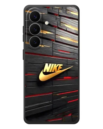 Чехол для Samsung Galaxy S26 Plus с картинкой «Золотой Nike на металле» Чехол для Samsung Galaxy S26 Plus с картинкой «Золотой Nike на металле»