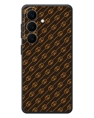 Чехол для Samsung Galaxy S26 Plus с картинкой «Gucci — золотые диагонали»
