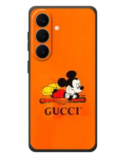 Чехол для Samsung Galaxy S26 Plus с картинкой «Микки Маус Gucci — оранж»
