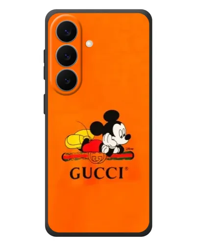 Чехол для Samsung Galaxy S26 Plus с картинкой «Микки Маус Gucci — оранж» Чехол для Samsung Galaxy S26 Plus с картинкой «Микки Маус Gucci — оранж»