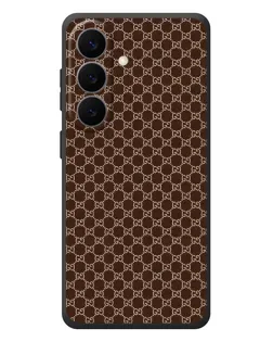 Чехол для Samsung Galaxy S26 Plus с картинкой «Gucci — шоколадная сетка»