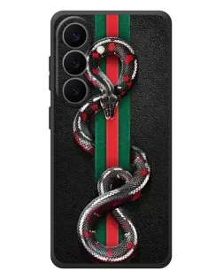 Чехол для Samsung Galaxy S26 Plus с картинкой «Gucci — змея на полосе»