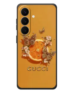 Чехол для Samsung Galaxy S26 Plus с картинкой «Gucci — золотые бабочки»