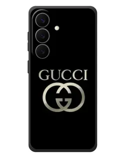 Чехол для Samsung Galaxy S26 Plus с картинкой «Gucci — золото на черном»