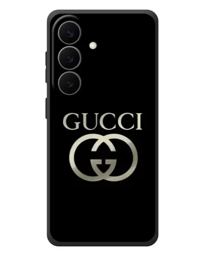Чехол для Samsung Galaxy S26 Plus с картинкой «Gucci — золото на черном» Чехол для Samsung Galaxy S26 Plus с картинкой «Gucci — золото на черном»