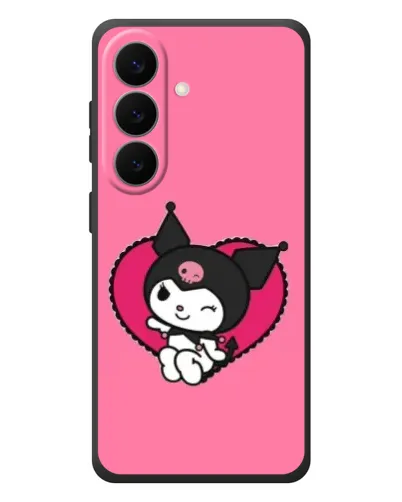 Чехол для Samsung Galaxy S26 Plus с картинкой «Kuromi — любовь в сердце»