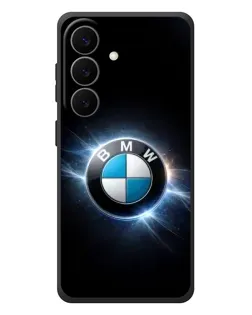 Чехол для Samsung Galaxy S26 Plus с картинкой «BMW — неоновое сияние»