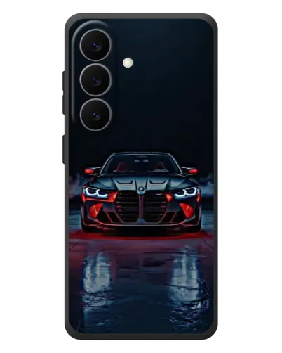Чехол для Samsung Galaxy S26 Plus с картинкой «BMW на мокрой дороге»
