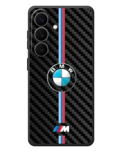Чехол для Samsung Galaxy S26 Plus с картинкой «Эмблема BMW и карбон»