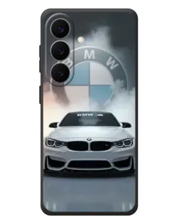 Чехол для Samsung Galaxy S26 Plus с картинкой «BMW в белом дыму»
