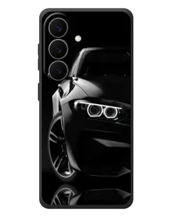 Чехол для Samsung Galaxy S26 Plus с картинкой «Черная BMW — профиль»