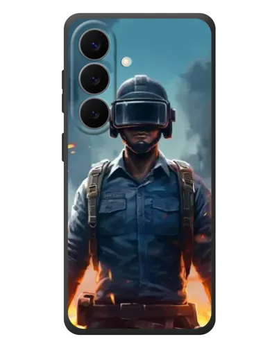 Чехол для Samsung Galaxy S26 Plus с картинкой «PUBG — реалистичный герой»