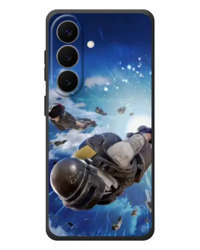 Чехол для Samsung Galaxy S26 Plus с картинкой «Десант PUBG — прыжок»