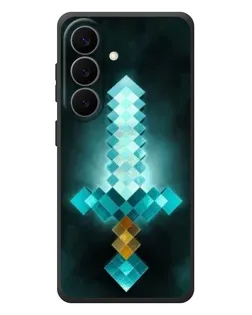 Чехол для Samsung Galaxy S26 Plus с картинкой «Алмазный меч неон»